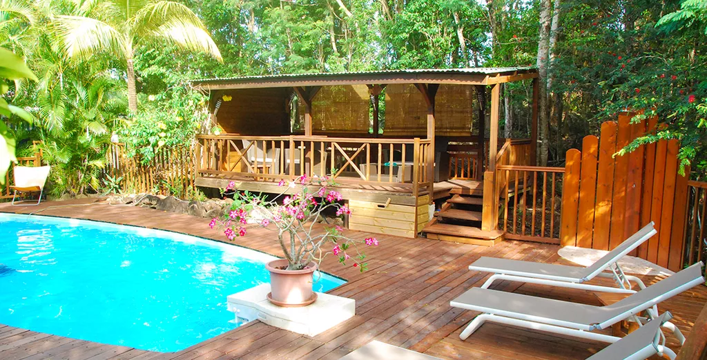 Guadeloupe - Au Jardin Des Colibris Ecolodge & Spa 169€ / nuit pour 2 pers (min 4 nuits), Chalet 60m2 | 986 Guadeloupe - Au Jardin Des Colibris Ecolodge & Spa 169€ / nuit pour 2 pers (min 4 nuits), Chalet 60m2 | 986