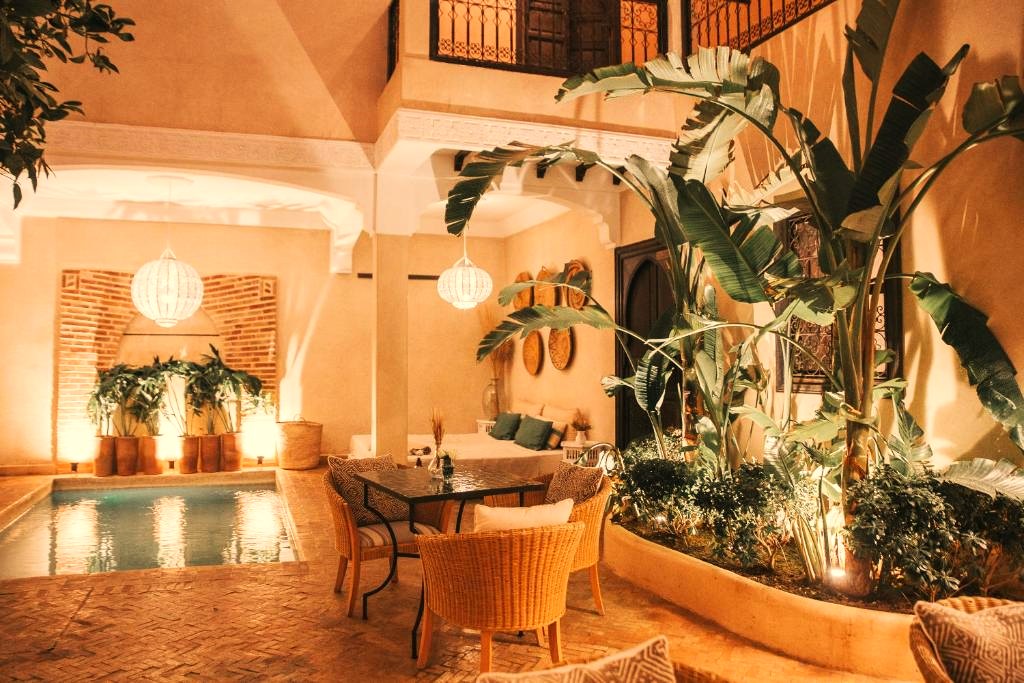 Marrakech - Riad l'Oiseau du Paradis 64€ / nuit pour 2 pers, Chambre double, pdj compris | 1029 Marrakech - Riad l'Oiseau du Paradis 64€ / nuit pour 2 pers, Chambre double, pdj compris | 1029